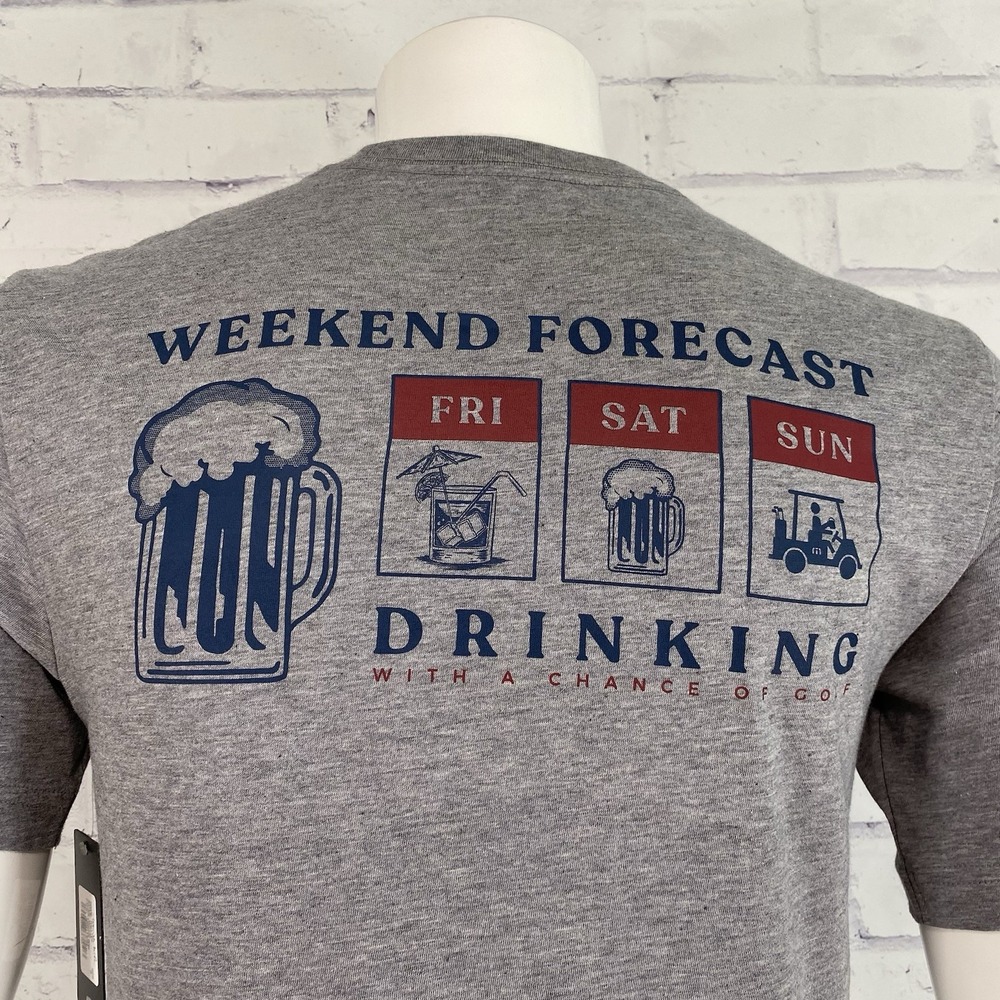 Travis Matthew Shirt Men's Small Short Sleeve T-Shirt Fall Tee Drinking Golf NWT